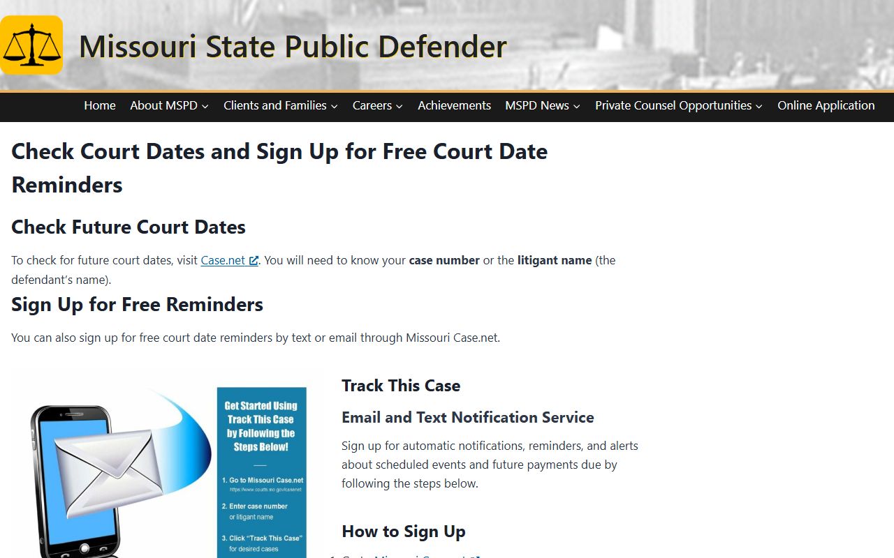 Caldwell County court dockets public defender court date lookup guidance