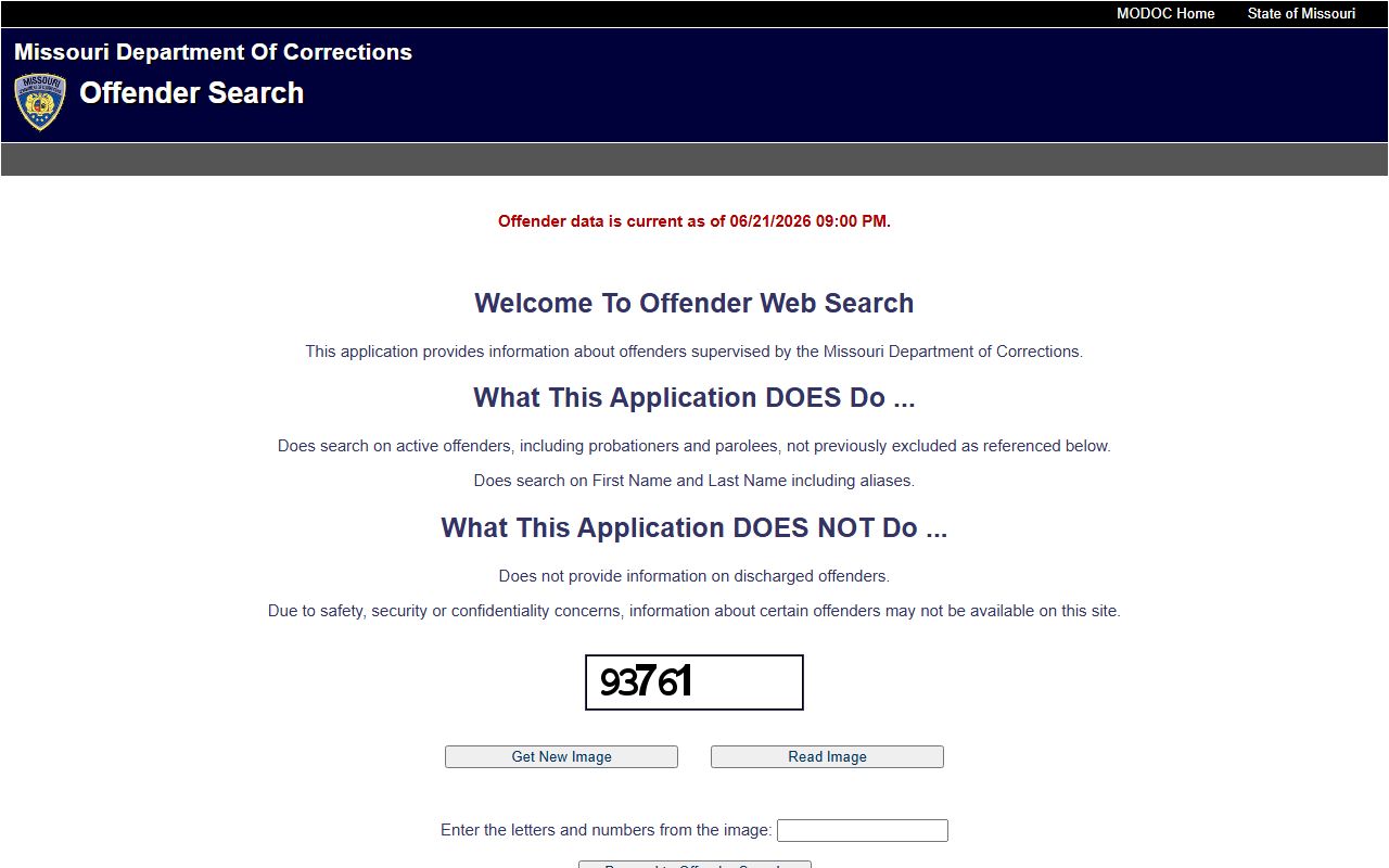 Caldwell County criminal court records Missouri DOC offender search