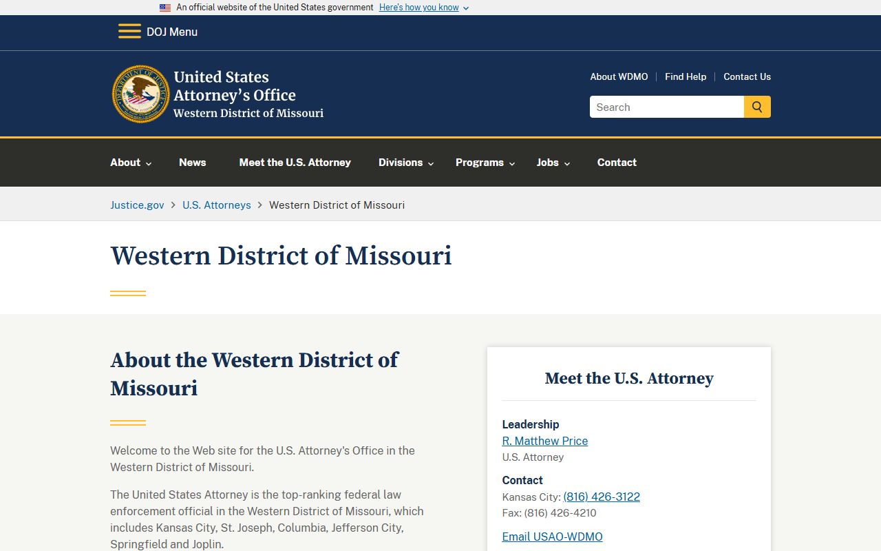 Caldwell County Circuit Court records U.S. Attorney Western District of Missouri source
