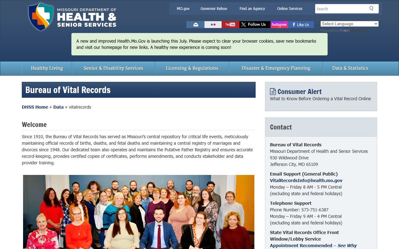 Caldwell County marriage divorce and court records Missouri vital records registry